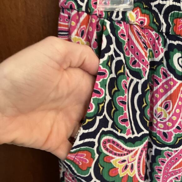 Boden Bembridge Trousers Womens 4 Tapered Ankle Gauze Drawstring Paisley Boho - Picture 3 of 7